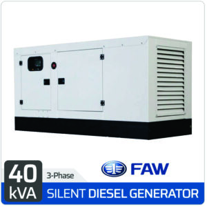 BYFW44-3- GOSCOR 40KVA SILENT DIESEL GENERATOR POWERED BY FAW 4DX21-53D ENGINE, 380V, ATS, 1500RPM 65l TANK (Water Cooled) 72dB (950kg)